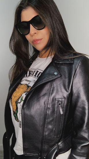 Imagem de Jaqueta Biker Couro Premium Black